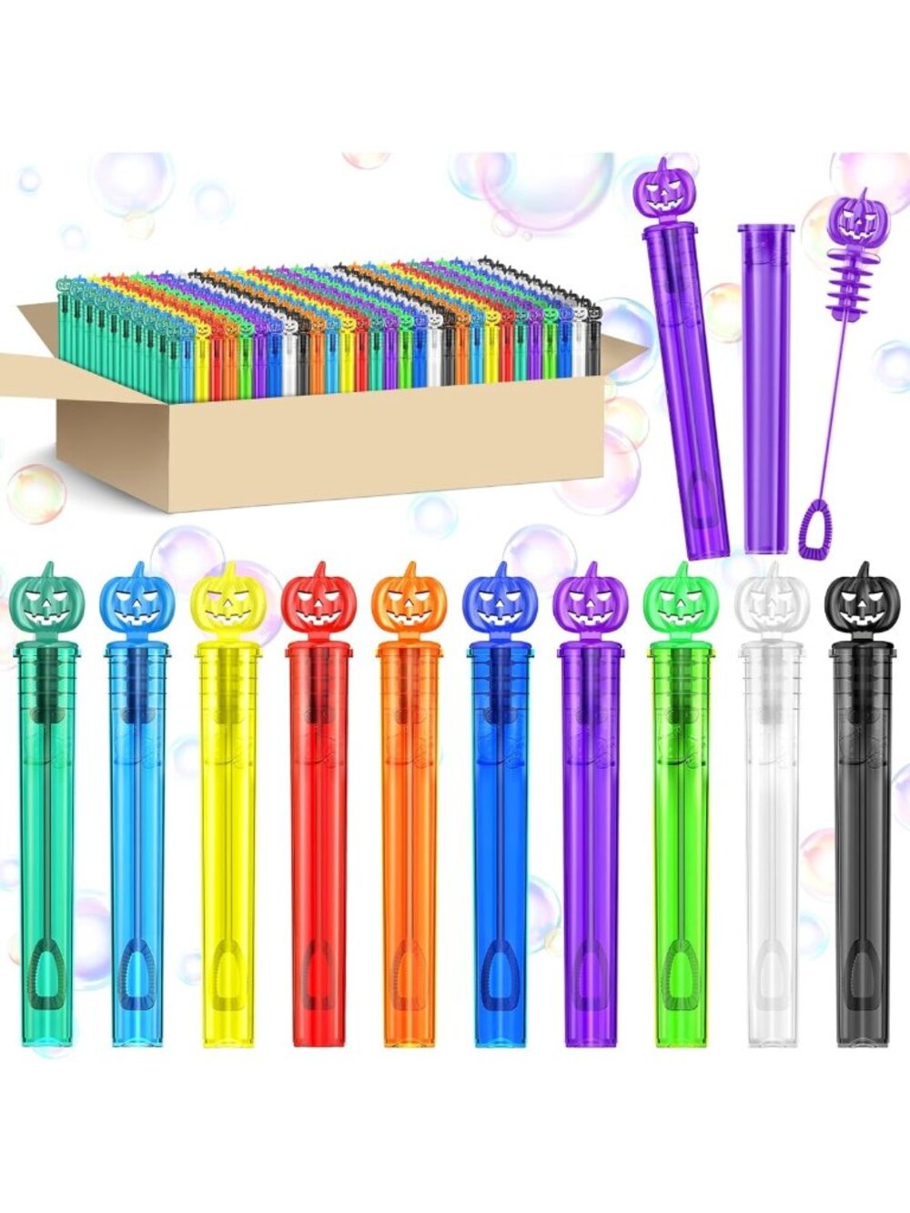 Halloween Mini Bubble Wands - 500 Pcs Party Favors, Goodie Bags & Classroom